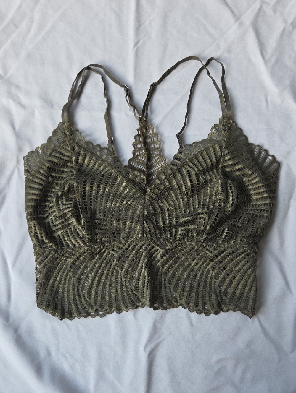 Olive Green Lace Bralette